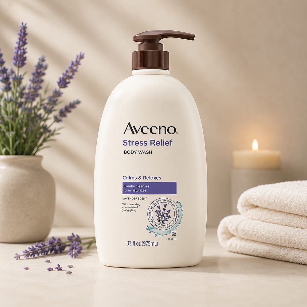 Aveeno — Gel Douche Apaisant Stress Relief Lavande