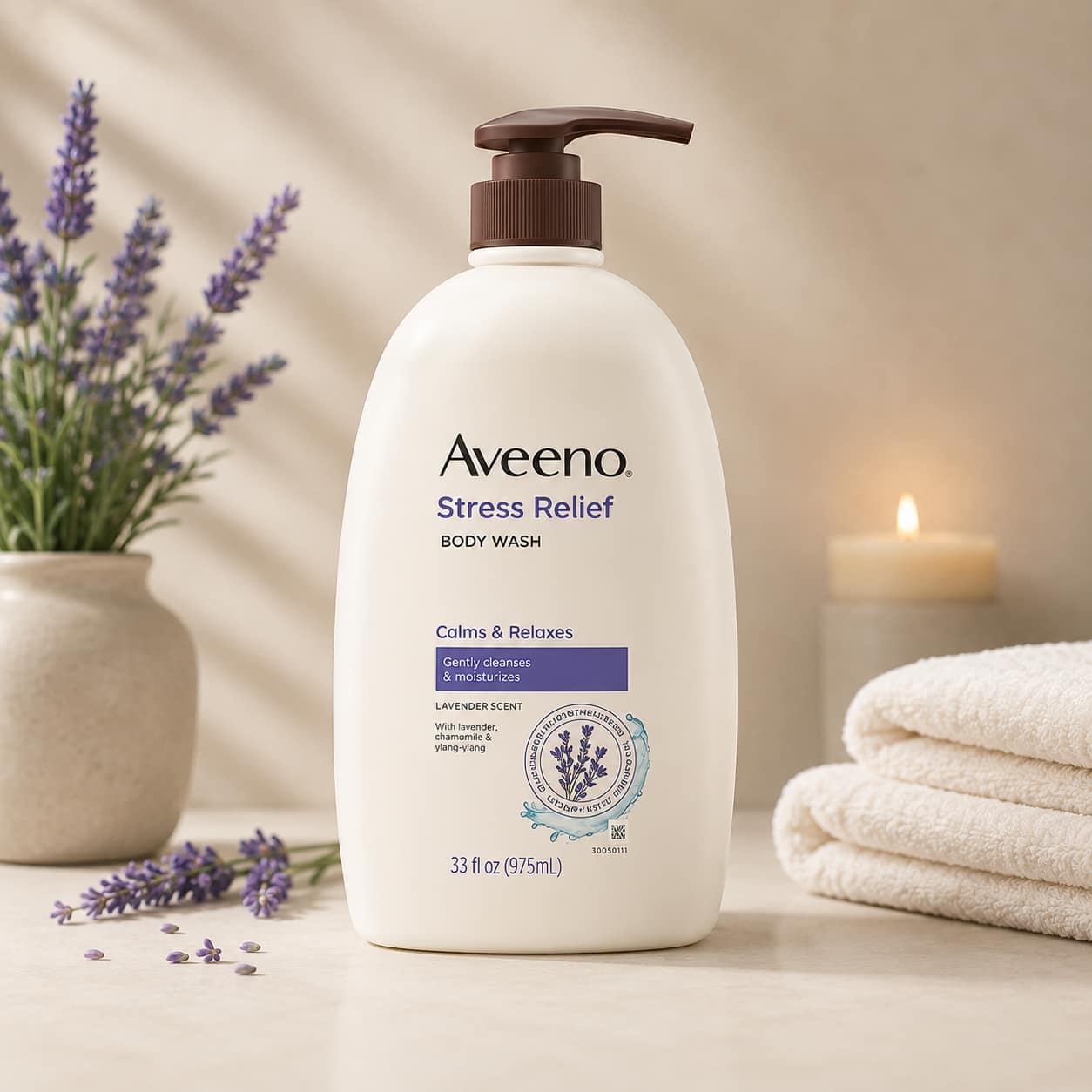 Aveeno — Gel Douche Apaisant Stress Relief Lavande