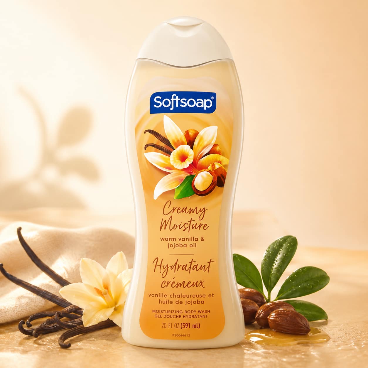 Softsoap Creamy Moisture — Gel Douche Vanille Chaude & Huile de Jojoba